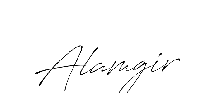 Create a beautiful signature design for name Alamgir. With this signature (Antro_Vectra) fonts, you can make a handwritten signature for free. Alamgir signature style 6 images and pictures png