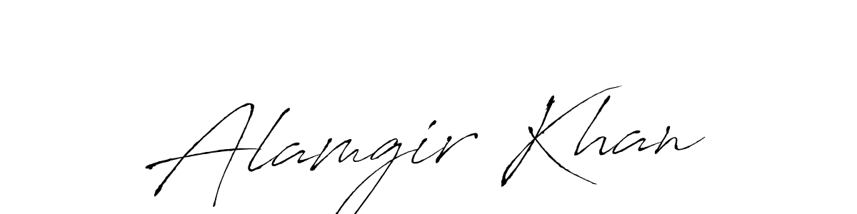 This is the best signature style for the Alamgir Khan name. Also you like these signature font (Antro_Vectra). Mix name signature. Alamgir Khan signature style 6 images and pictures png