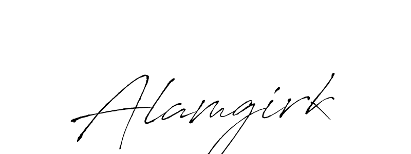 How to make Alamgirk signature? Antro_Vectra is a professional autograph style. Create handwritten signature for Alamgirk name. Alamgirk signature style 6 images and pictures png