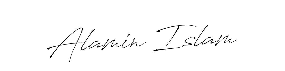 Make a beautiful signature design for name Alamin Islam. With this signature (Antro_Vectra) style, you can create a handwritten signature for free. Alamin Islam signature style 6 images and pictures png