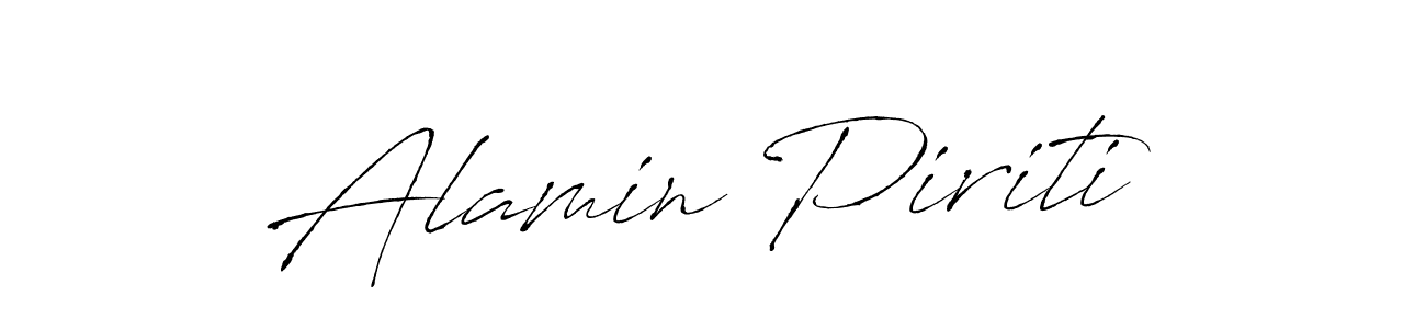 Also You can easily find your signature by using the search form. We will create Alamin Piriti name handwritten signature images for you free of cost using Antro_Vectra sign style. Alamin Piriti signature style 6 images and pictures png