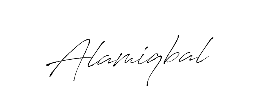Use a signature maker to create a handwritten signature online. With this signature software, you can design (Antro_Vectra) your own signature for name Alamiqbal. Alamiqbal signature style 6 images and pictures png