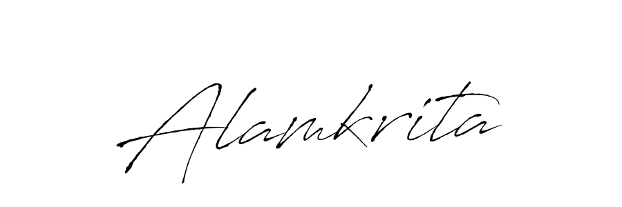 Make a beautiful signature design for name Alamkrita. With this signature (Antro_Vectra) style, you can create a handwritten signature for free. Alamkrita signature style 6 images and pictures png
