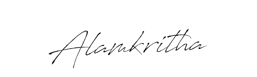 Make a beautiful signature design for name Alamkritha. With this signature (Antro_Vectra) style, you can create a handwritten signature for free. Alamkritha signature style 6 images and pictures png