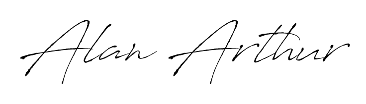 The Antro_Vectra font transforms the name Alan Arthur into an executive sign with sharp precision and distinguished character. Alan Arthur signature style 6 images and pictures png