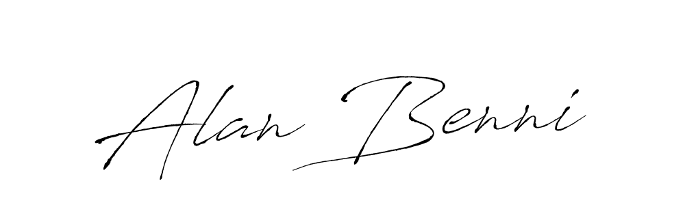 You should practise on your own different ways (Antro_Vectra) to write your name (Alan Benni) in signature. don't let someone else do it for you. Alan Benni signature style 6 images and pictures png