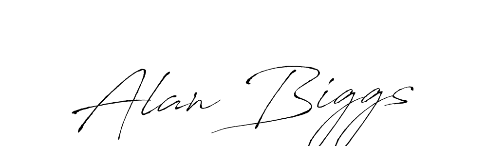 Alan Biggs stylish signature style. Best Handwritten Sign (Antro_Vectra) for my name. Handwritten Signature Collection Ideas for my name Alan Biggs. Alan Biggs signature style 6 images and pictures png