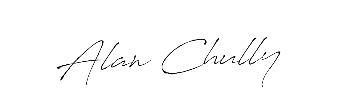 The best way (Antro_Vectra) to make a short signature is to pick only two or three words in your name. The name Alan Chully include a total of six letters. For converting this name. Alan Chully signature style 6 images and pictures png