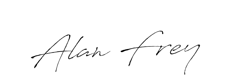 Make a beautiful signature design for name Alan Frey. With this signature (Antro_Vectra) style, you can create a handwritten signature for free. Alan Frey signature style 6 images and pictures png