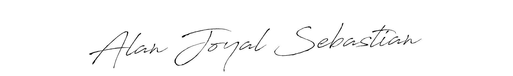 How to make Alan Joyal Sebastian name signature. Use Antro_Vectra style for creating short signs online. This is the latest handwritten sign. Alan Joyal Sebastian signature style 6 images and pictures png