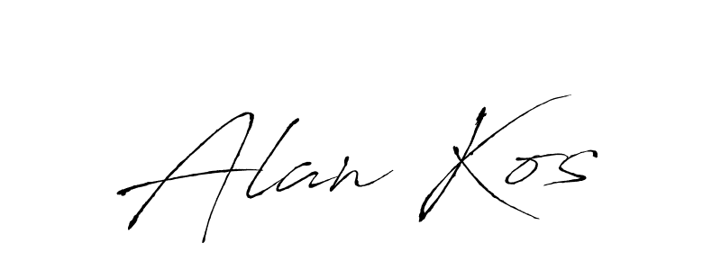 Similarly Antro_Vectra is the best handwritten signature design. Signature creator online .You can use it as an online autograph creator for name Alan Kos. Alan Kos signature style 6 images and pictures png