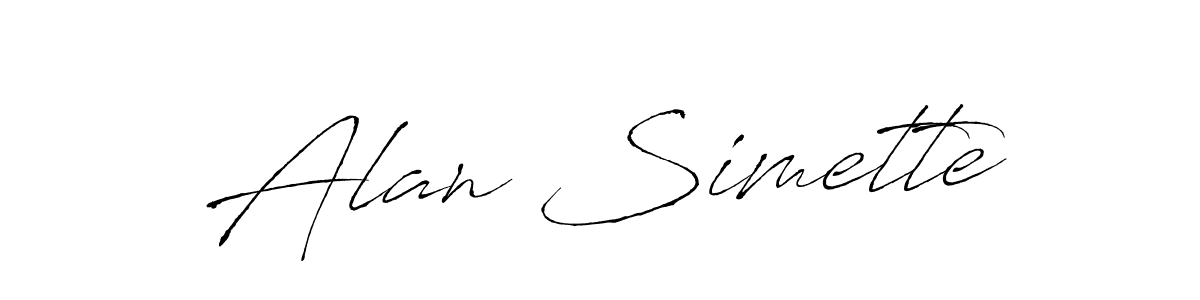 Create a beautiful signature design for name Alan Simette. With this signature (Antro_Vectra) fonts, you can make a handwritten signature for free. Alan Simette signature style 6 images and pictures png