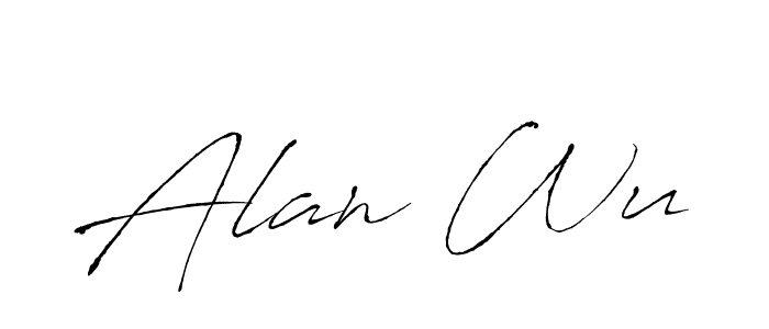 Design your own signature with our free online signature maker. With this signature software, you can create a handwritten (Antro_Vectra) signature for name Alan Wu. Alan Wu signature style 6 images and pictures png