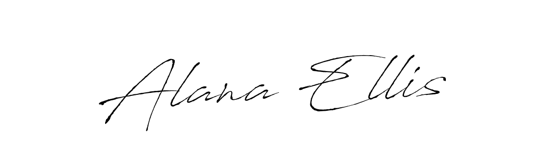 You should practise on your own different ways (Antro_Vectra) to write your name (Alana Ellis) in signature. don't let someone else do it for you. Alana Ellis signature style 6 images and pictures png