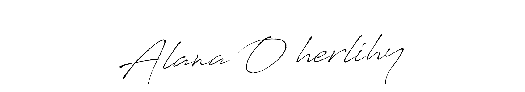 Antro_Vectra is a professional signature style that is perfect for those who want to add a touch of class to their signature. It is also a great choice for those who want to make their signature more unique. Get Alana O’herlihy name to fancy signature for free. Alana O’herlihy signature style 6 images and pictures png