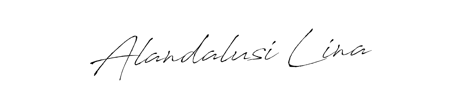 You should practise on your own different ways (Antro_Vectra) to write your name (Alandalusi Lina) in signature. don't let someone else do it for you. Alandalusi Lina signature style 6 images and pictures png