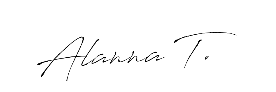 if you are searching for the best signature style for your name Alanna T.. so please give up your signature search. here we have designed multiple signature styles  using Antro_Vectra. Alanna T. signature style 6 images and pictures png