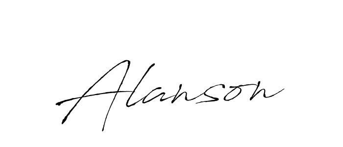 Create a beautiful signature design for name Alanson. With this signature (Antro_Vectra) fonts, you can make a handwritten signature for free. Alanson signature style 6 images and pictures png
