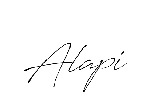 Use a signature maker to create a handwritten signature online. With this signature software, you can design (Antro_Vectra) your own signature for name Alapi. Alapi signature style 6 images and pictures png