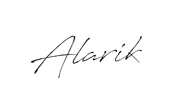 Design your own signature with our free online signature maker. With this signature software, you can create a handwritten (Antro_Vectra) signature for name Alarik. Alarik signature style 6 images and pictures png