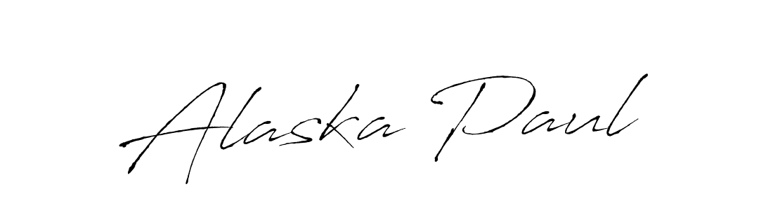 How to make Alaska Paul name signature. Use Antro_Vectra style for creating short signs online. This is the latest handwritten sign. Alaska Paul signature style 6 images and pictures png