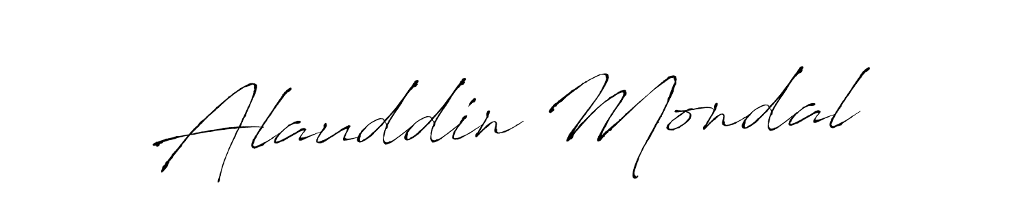 Make a beautiful signature design for name Alauddin Mondal. With this signature (Antro_Vectra) style, you can create a handwritten signature for free. Alauddin Mondal signature style 6 images and pictures png