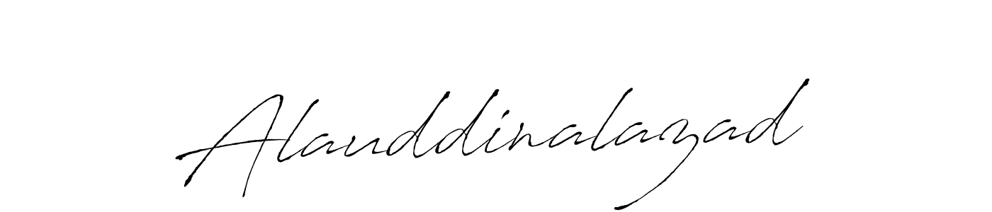 Make a beautiful signature design for name Alauddinalazad. With this signature (Antro_Vectra) style, you can create a handwritten signature for free. Alauddinalazad signature style 6 images and pictures png