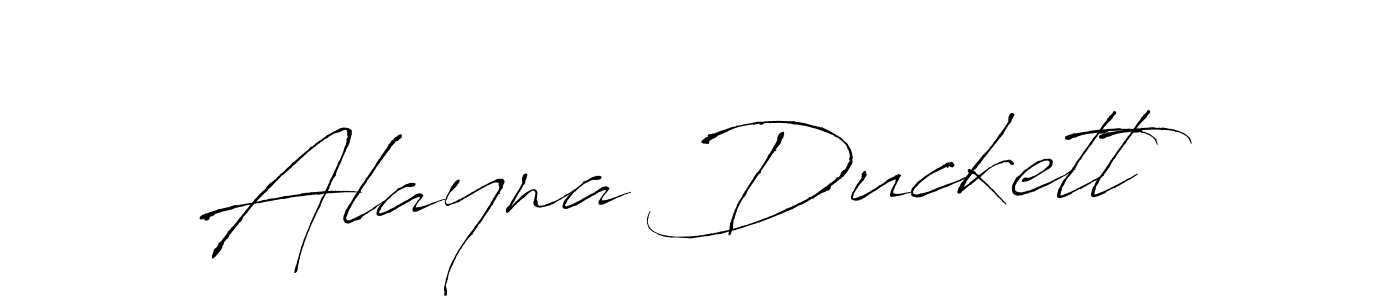 Design your own signature with our free online signature maker. With this signature software, you can create a handwritten (Antro_Vectra) signature for name Alayna Duckett. Alayna Duckett signature style 6 images and pictures png