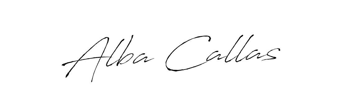 Alba Callas stylish signature style. Best Handwritten Sign (Antro_Vectra) for my name. Handwritten Signature Collection Ideas for my name Alba Callas. Alba Callas signature style 6 images and pictures png