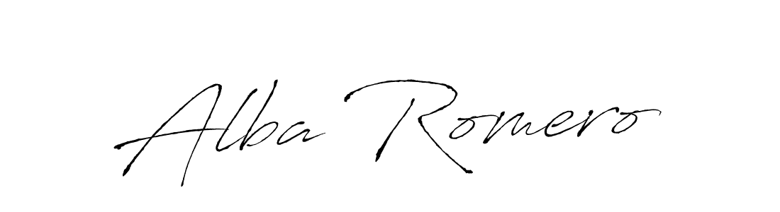 It looks lik you need a new signature style for name Alba Romero. Design unique handwritten (Antro_Vectra) signature with our free signature maker in just a few clicks. Alba Romero signature style 6 images and pictures png