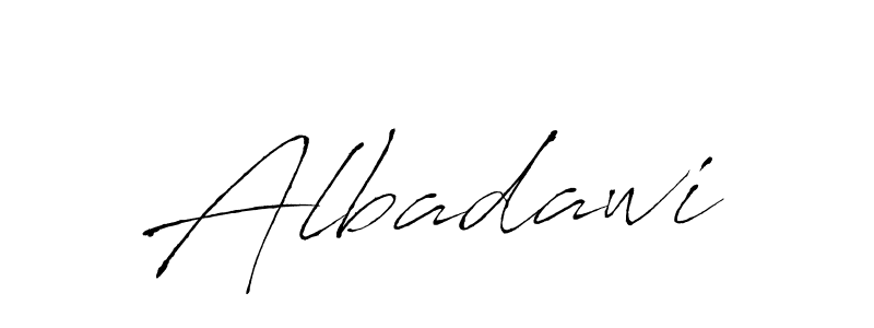 Create a beautiful signature design for name Albadawi. With this signature (Antro_Vectra) fonts, you can make a handwritten signature for free. Albadawi signature style 6 images and pictures png