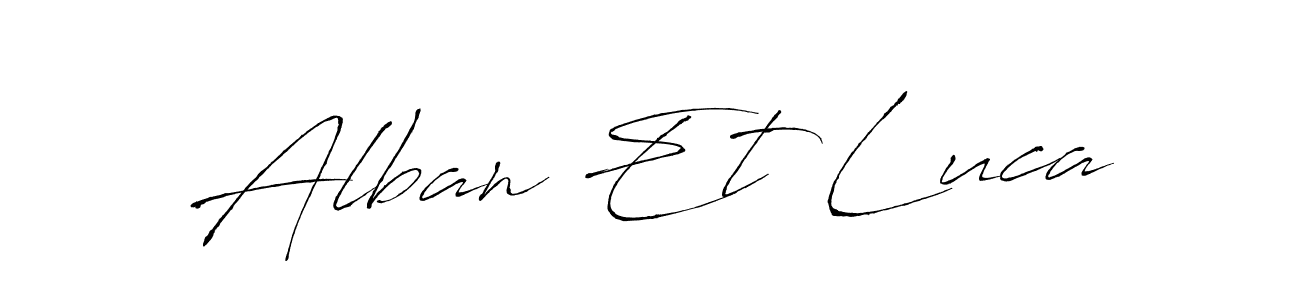 Make a beautiful signature design for name Alban Et Luca. Use this online signature maker to create a handwritten signature for free. Alban Et Luca signature style 6 images and pictures png