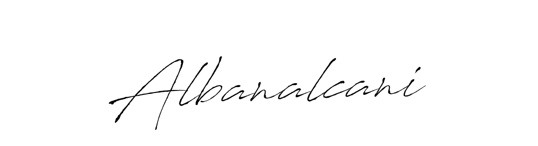 The best way (Antro_Vectra) to make a short signature is to pick only two or three words in your name. The name Albanalcani include a total of six letters. For converting this name. Albanalcani signature style 6 images and pictures png