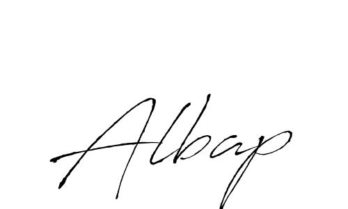 Design your own signature with our free online signature maker. With this signature software, you can create a handwritten (Antro_Vectra) signature for name Albap. Albap signature style 6 images and pictures png