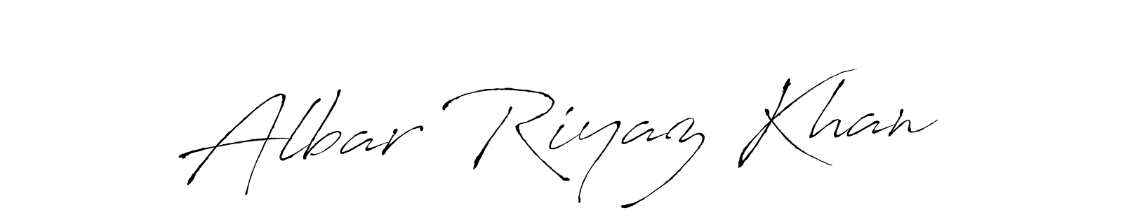 Create a beautiful signature design for name Albar Riyaz Khan. With this signature (Antro_Vectra) fonts, you can make a handwritten signature for free. Albar Riyaz Khan signature style 6 images and pictures png