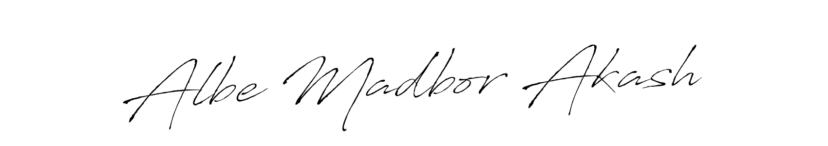 Create a beautiful signature design for name Albe Madbor Akash. With this signature (Antro_Vectra) fonts, you can make a handwritten signature for free. Albe Madbor Akash signature style 6 images and pictures png