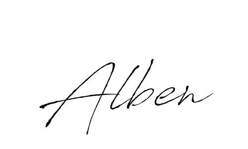 Make a beautiful signature design for name Alben. With this signature (Antro_Vectra) style, you can create a handwritten signature for free. Alben signature style 6 images and pictures png