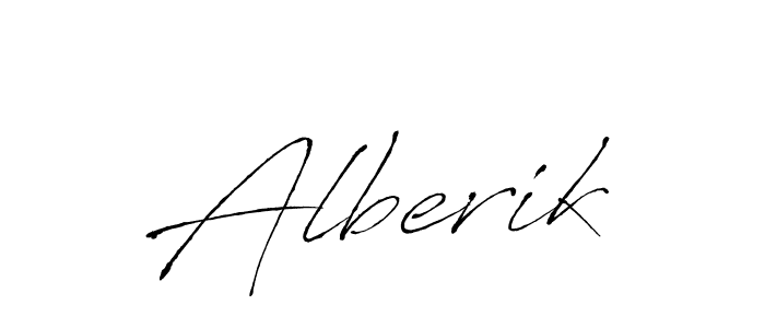 Design your own signature with our free online signature maker. With this signature software, you can create a handwritten (Antro_Vectra) signature for name Alberik. Alberik signature style 6 images and pictures png