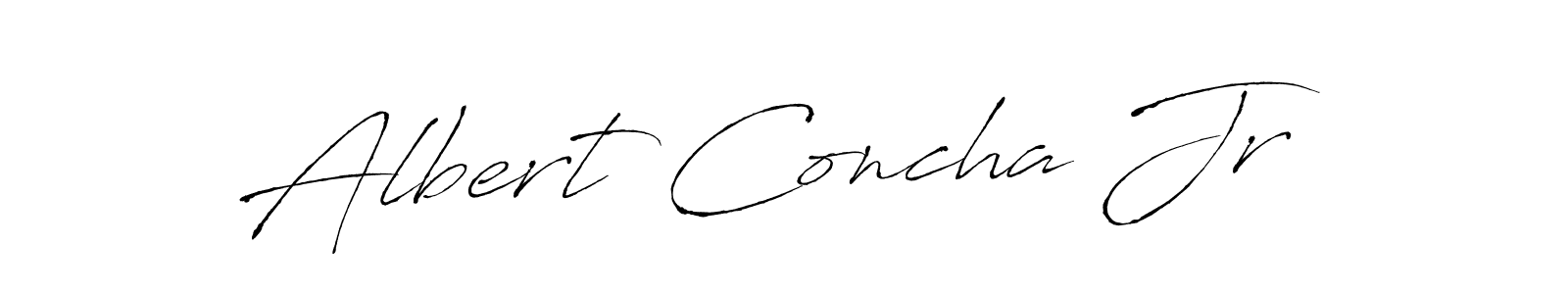 Antro_Vectra is a professional signature style that is perfect for those who want to add a touch of class to their signature. It is also a great choice for those who want to make their signature more unique. Get Albert Concha Jr name to fancy signature for free. Albert Concha Jr signature style 6 images and pictures png