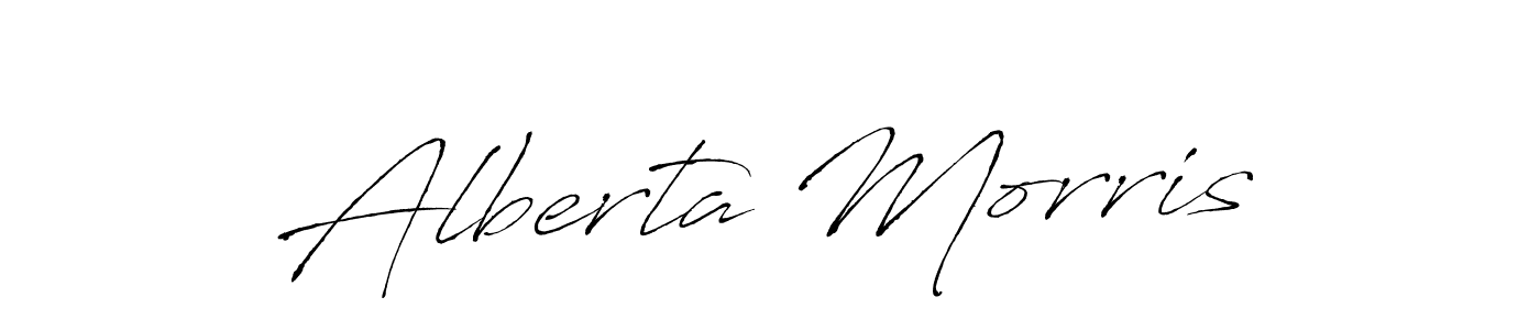 Create a beautiful signature design for name Alberta Morris. With this signature (Antro_Vectra) fonts, you can make a handwritten signature for free. Alberta Morris signature style 6 images and pictures png
