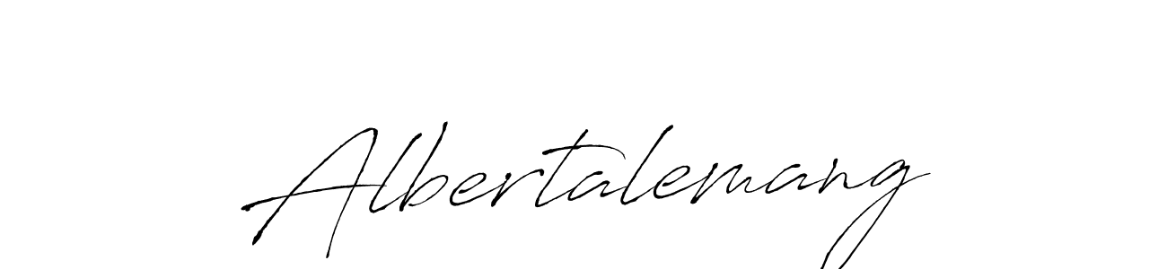 You can use this online signature creator to create a handwritten signature for the name Albertalemang. This is the best online autograph maker. Albertalemang signature style 6 images and pictures png