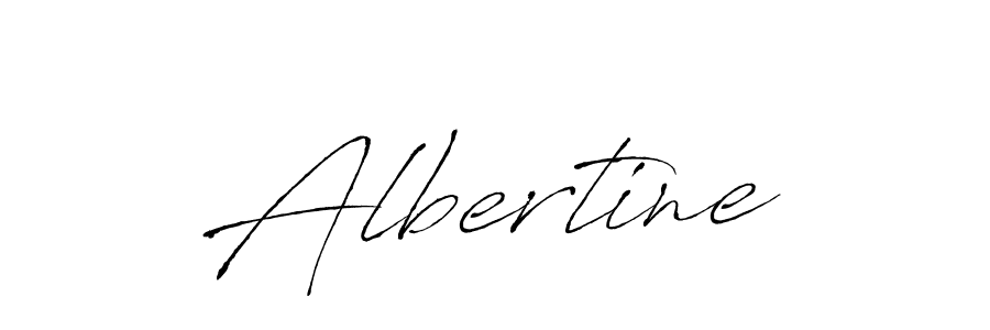 Create a beautiful signature design for name Albertine. With this signature (Antro_Vectra) fonts, you can make a handwritten signature for free. Albertine signature style 6 images and pictures png