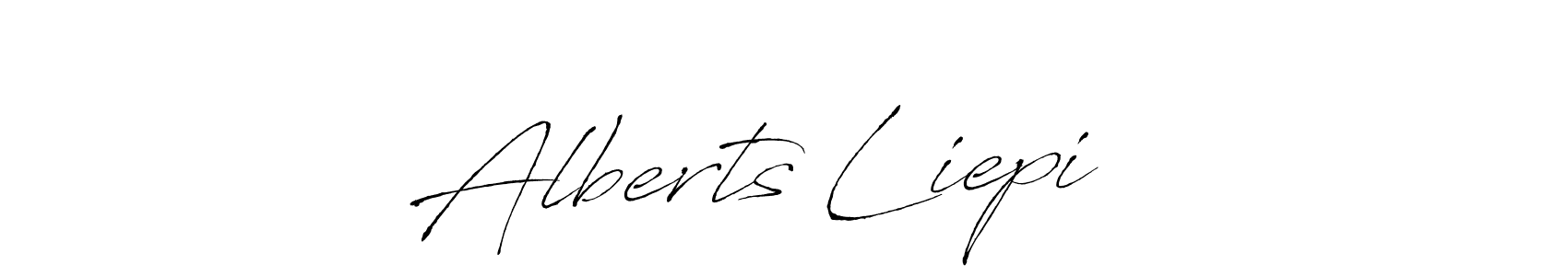 Create a beautiful signature design for name Alberts Liepiņš. With this signature (Antro_Vectra) fonts, you can make a handwritten signature for free. Alberts Liepiņš signature style 6 images and pictures png