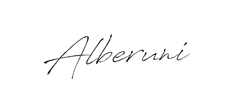 Use a signature maker to create a handwritten signature online. With this signature software, you can design (Antro_Vectra) your own signature for name Alberuni. Alberuni signature style 6 images and pictures png