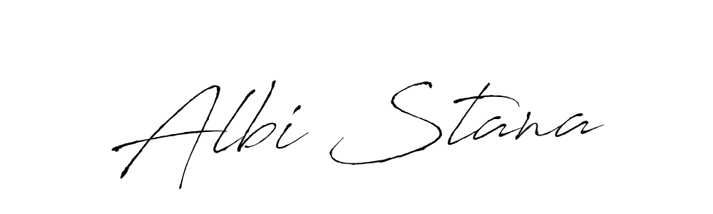 How to make Albi Stana name signature. Use Antro_Vectra style for creating short signs online. This is the latest handwritten sign. Albi Stana signature style 6 images and pictures png
