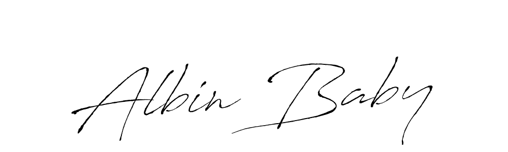 The best way (Antro_Vectra) to make a short signature is to pick only two or three words in your name. The name Albin Baby include a total of six letters. For converting this name. Albin Baby signature style 6 images and pictures png