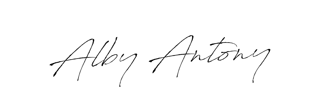 Make a beautiful signature design for name Alby Antony. With this signature (Antro_Vectra) style, you can create a handwritten signature for free. Alby Antony signature style 6 images and pictures png