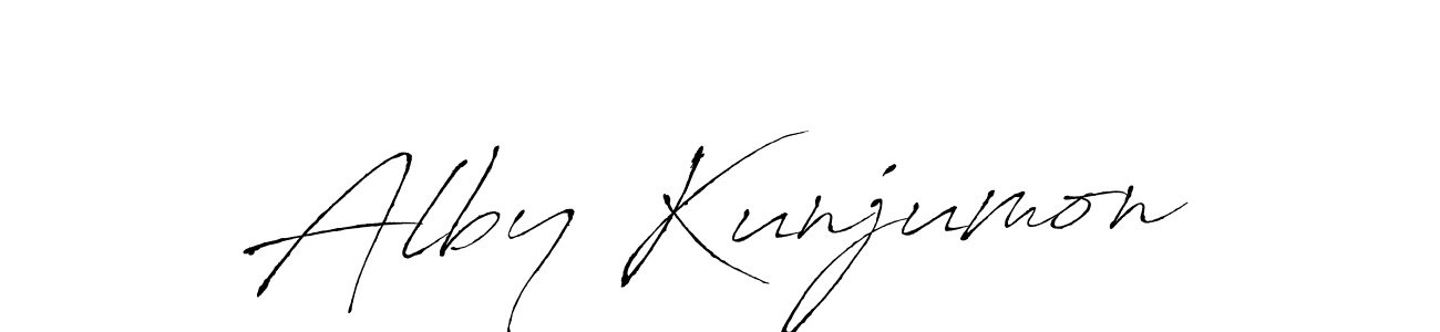 Use a signature maker to create a handwritten signature online. With this signature software, you can design (Antro_Vectra) your own signature for name Alby Kunjumon. Alby Kunjumon signature style 6 images and pictures png