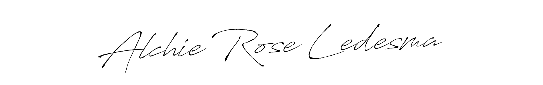 Alchie Rose Ledesma stylish signature style. Best Handwritten Sign (Antro_Vectra) for my name. Handwritten Signature Collection Ideas for my name Alchie Rose Ledesma. Alchie Rose Ledesma signature style 6 images and pictures png