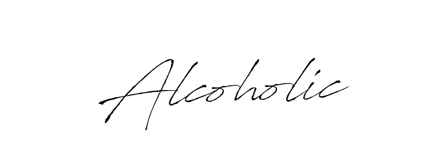 Design your own signature with our free online signature maker. With this signature software, you can create a handwritten (Antro_Vectra) signature for name Alcoholic. Alcoholic signature style 6 images and pictures png